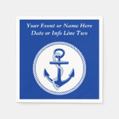 Anker für blaues Nautic-Sea-Boot-Roping Custom #2 Serviette (Vorderseite)