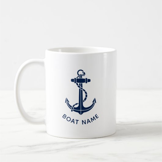 Anker für Boote am Strand - Maßgeschneidert Kaffeetasse (Links)