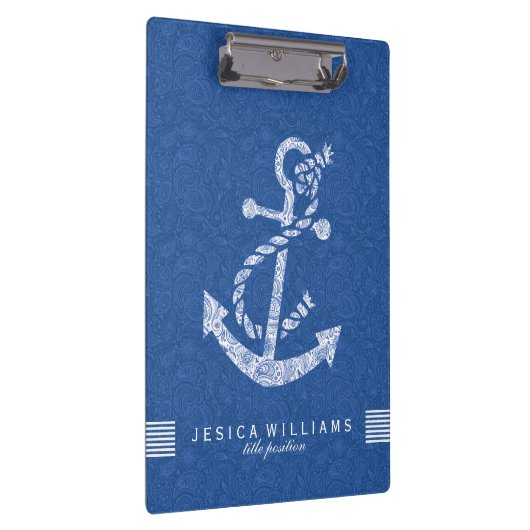 Anker für das blaue Schiff der Marine 2 Klemmbrett (Rechts)