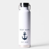 Anker für den Namen des nautischen Blue Boots Trinkflasche (Vorne)