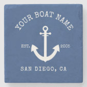 Anker für den Namen des nautischen Navy Steinuntersetzer (Vorderseite)