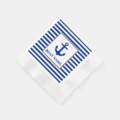Anker für den Namen des Schiffes Stripter Cocktail Serviette (Ecke)