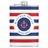 Anker für die blaue blaue, weiße Streifen der Mari Flachmann (Vorderseite)