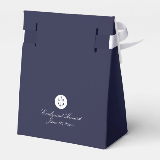 Anker für die Nautische Seestreitbahn, Hochzeitsti Geschenkschachtel (Rückseite)