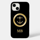 Anker für klassische Nautical Monogram-Boote Case-Mate iPhone Hülle (Rückseite)