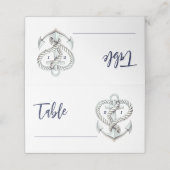 Anker für Nautic Heart Rope Hochzeitstisch Platzkarte (Außenseite Aufgefaltet)