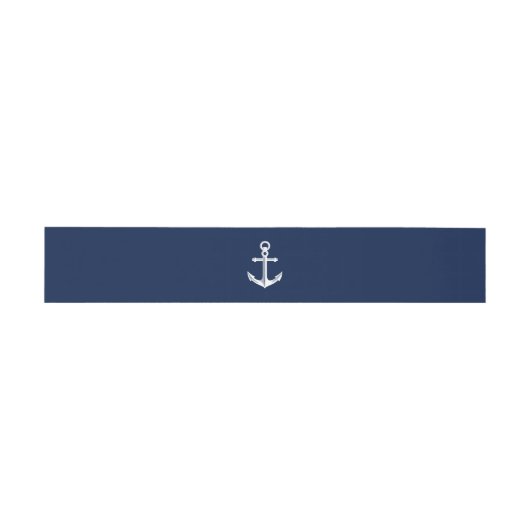 Anker für Navy-Nautical-Wedding Einladungsbanderole (Flach)