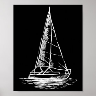 Anker für Segelboote - Einfache Linie Zeichnend Sa Poster