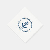 Anker für Vintage Nautikboote, blau und weiß Serviette (Ecke)