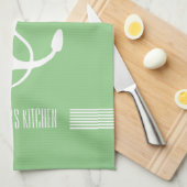 Anker für Weißer und Grüne Streifen Geschirrtuch (Viertel Falte)