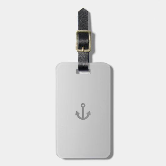 Anker Gepäckanhänger mit Ledergurt (Vorderseite vertikal)