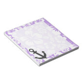 Anker; glatter Lavendel tropischer Hibiskus Notizblock (angewinkelt)