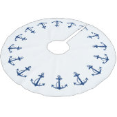 Anker-Grenze Polyester Weihnachtsbaumdecke (Schrägansicht)