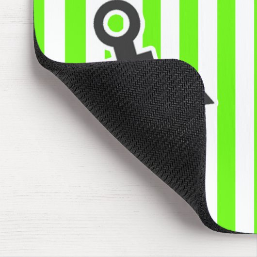 Anker; helle grüne Streifen; Streifen Mousepad (Ecke)