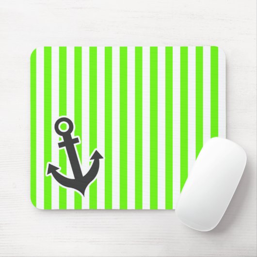 Anker; helle grüne Streifen; Streifen Mousepad (Mit Mouse)