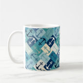 Anker-Herringbone Blau Kaffeetasse (Links)