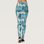 Anker-Herringbone Blau Leggings (Rückseite)