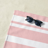 Anker-Herz-Rosa Stripes Seemonogramm-Logo Strandtuch (Beispiel)