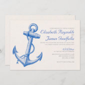 Anker-Hochzeits-Einladungen Einladung (Vorne/Hinten)