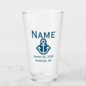 Anker-Hochzeits-Party-Liter-Glas-Geschenk Glas (Vorderseite)