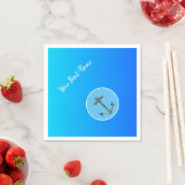 Anker im Meer - Ihr Bootsname Serviette (Beispiel)