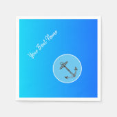 Anker im Meer - Ihr Bootsname Serviette (Vorderseite)