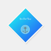 Anker im Meer - Ihr Bootsname Serviette (Ecke)