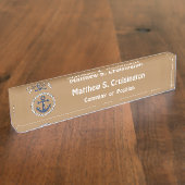 Anker im Seil auf TAN-personalisiertem See Namensplakette (Seite)