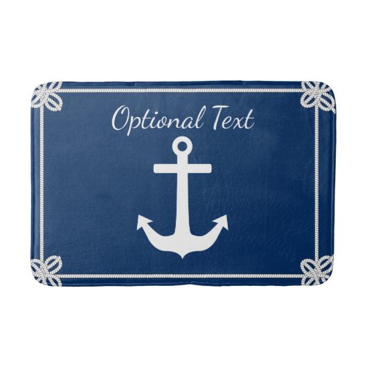 Anker im Seilrahmen Nautical Badematte (Vorderseite)