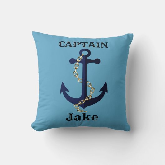 Anker, Kette, personalisiert Kissen (Vorderseite)