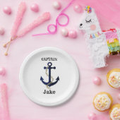 Anker, Kette, personalisiert Pappteller (Party)