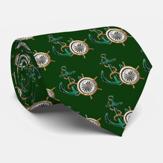 Anker-Kompass-Männer Krawatte (Gerollt)