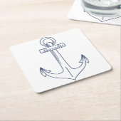 Anker-Kontur Rechteckiger Pappuntersetzer (angewinkelt)