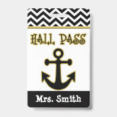 Anker-Lehrer-Hall-Durchlauf für Klassenzimmer Ausweis (Rückseite)