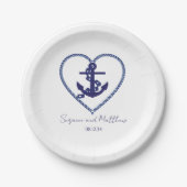 Anker Liebe Nautical Wedding Paper Teller (Vorderseite)