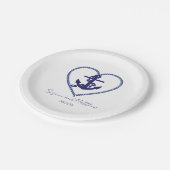 Anker Liebe Nautical Wedding Paper Teller (Schrägansicht)