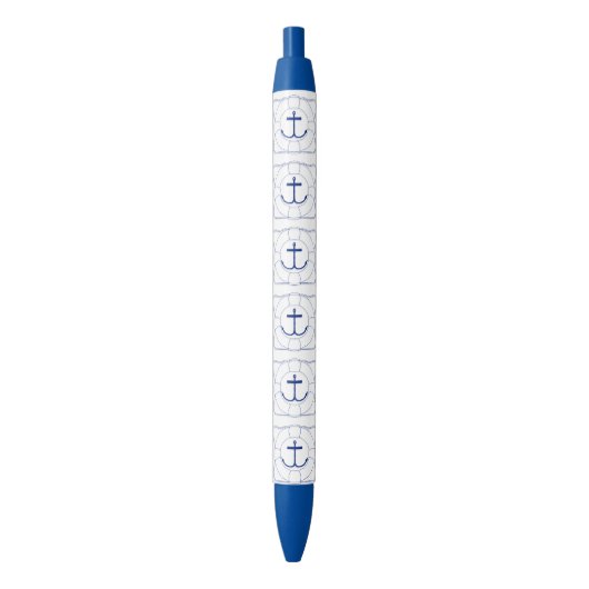 Anker- & Life-Saver-Stift (dunkle Printwerbung) Kugelschreiber (Vorderseite Vertikal)