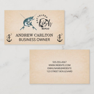 Anker Logo für Fische und Polen Visitenkarte
