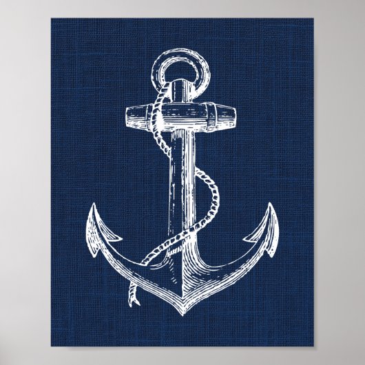 Anker-Marinedruck Poster (Vorne)