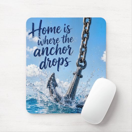 Anker mit inspirierendem Heim-Zitat Mousepad (Mit Mouse)