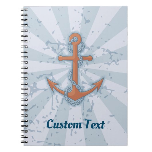 Anker mit Kette Notizblock (Vorderseite)