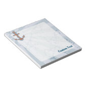 Anker mit Kette Notizblock (angewinkelt)