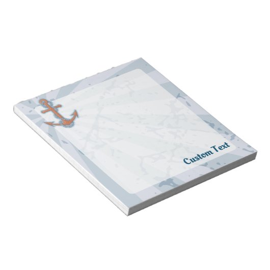 Anker mit Kette Notizblock (angewinkelt)