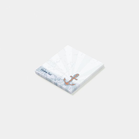 Anker mit Kette Post-it Klebezettel (angewinkelt)