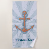 Anker mit Kette Strandtuch (Vorderseite)