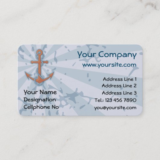 Anker mit Kette Visitenkarte (Vorderseite)