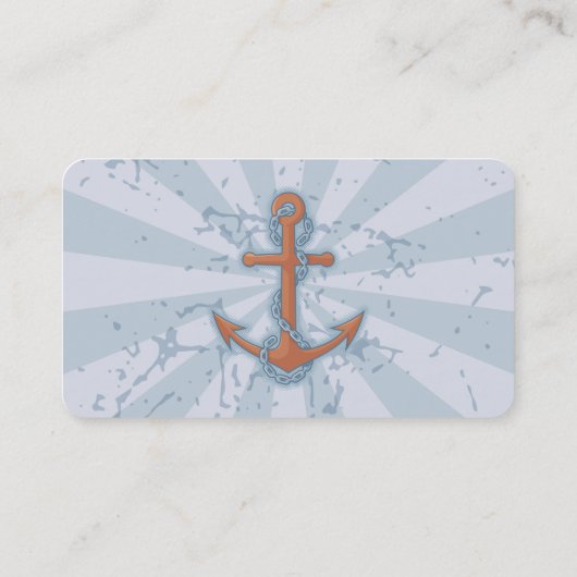Anker mit Kette Visitenkarte (Rückseite)