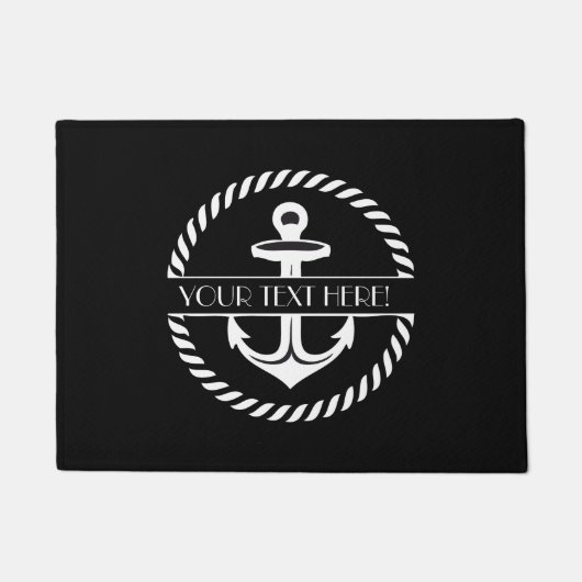 Anker- mit Namen zum personalisieren Fußmatte (Vorderseite)