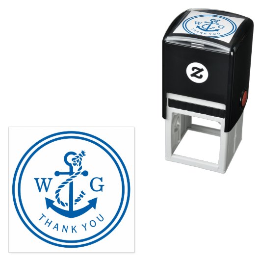 Anker mit Rope Monogram Vielen Dank Permastempel (Beispiel)