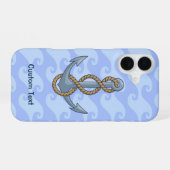 Anker mit Seil iPhone 16 Hülle (Rückseite (Horizontal))